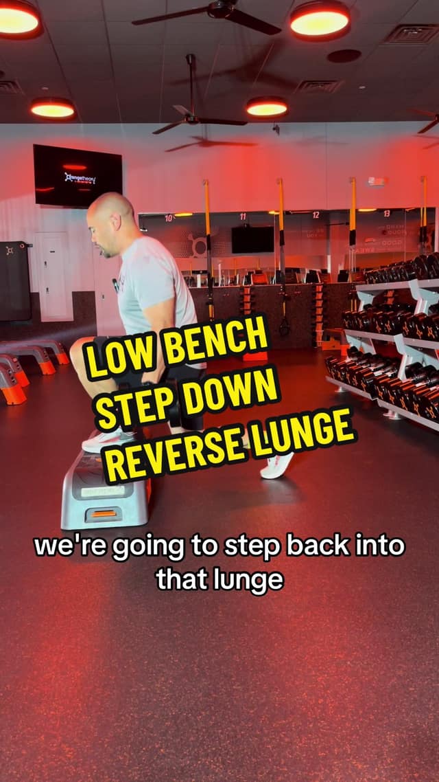 Low Bench Single Arm Step Down Reverse Lunge TikTok preview
