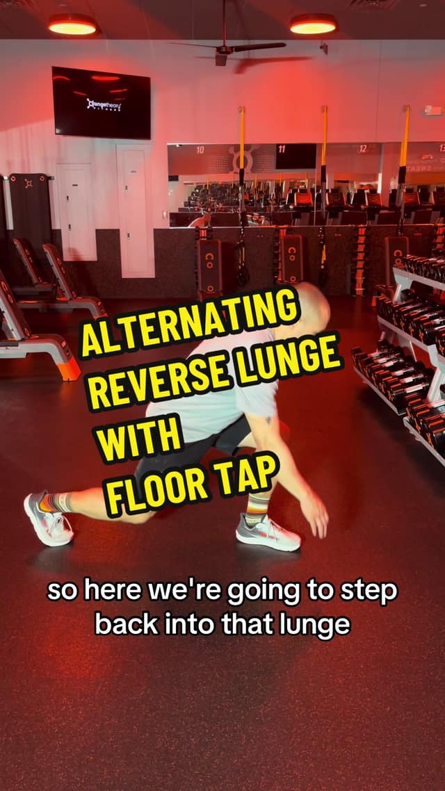 Alternating Reverse Lunge with Floor Tap TikTok preview