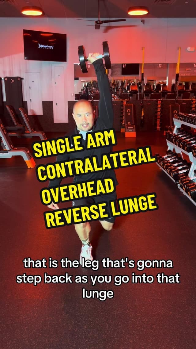 Single-Arm Contralateral Overhead Reverse Lunge TikTok preview