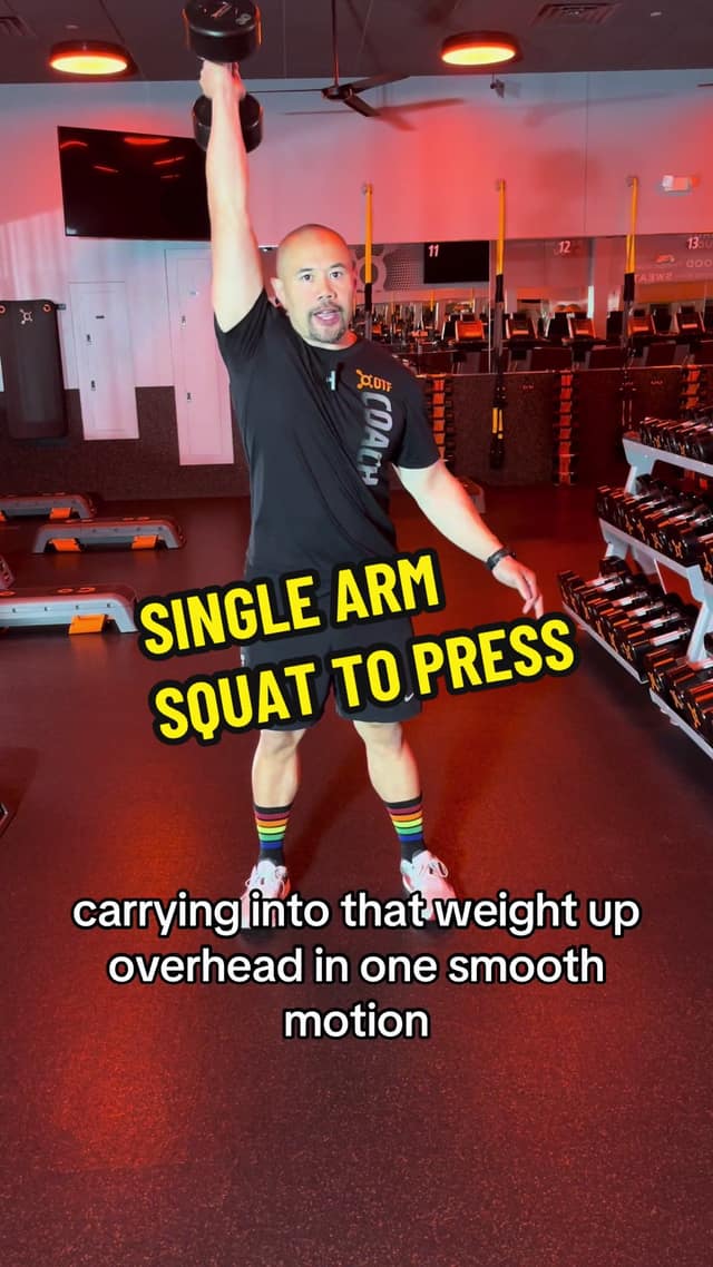 Single Arm Squat to Press TikTok preview