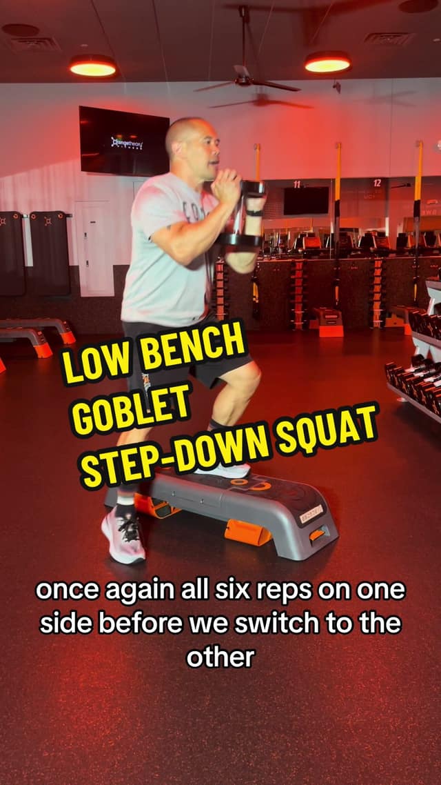 Low Bench Goblet Step-Down Squat TikTok preview