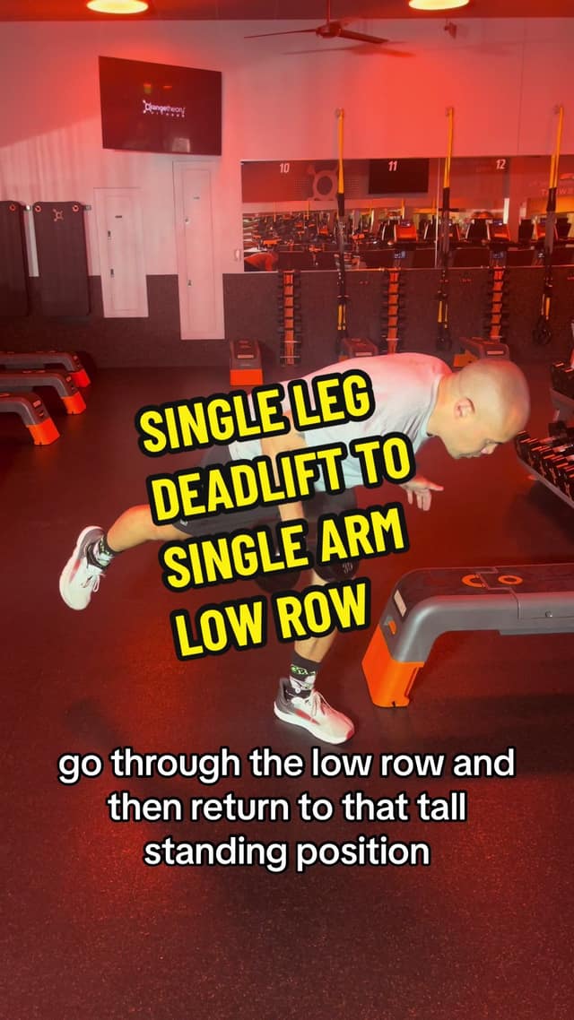 Single Leg Deadlift to Single Arm Low Row TikTok preview