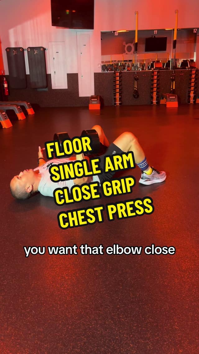 Floor Single Arm Close Grip Chest Press TikTok preview