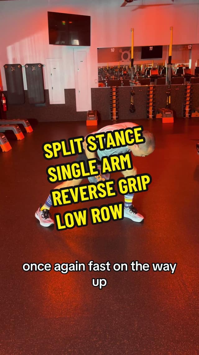 Split Stance Single Arm Reverse Grip Low Row TikTok preview