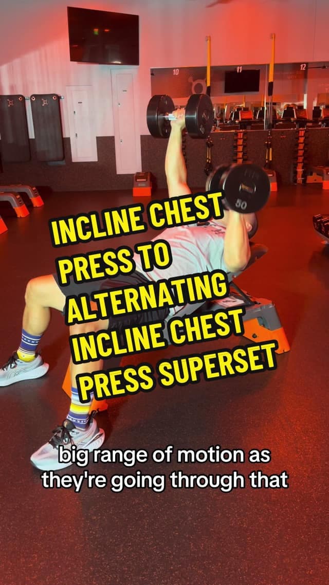 Incline Chest Press to Alternating Incline Chest Press TikTok preview