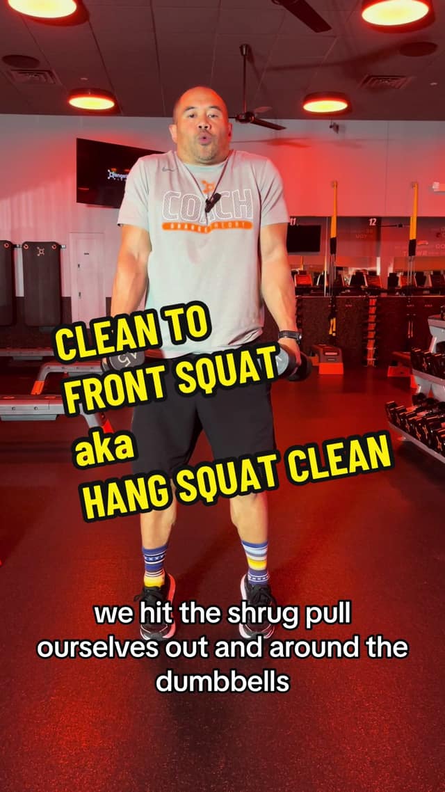 Clean to front squat TikTok preview