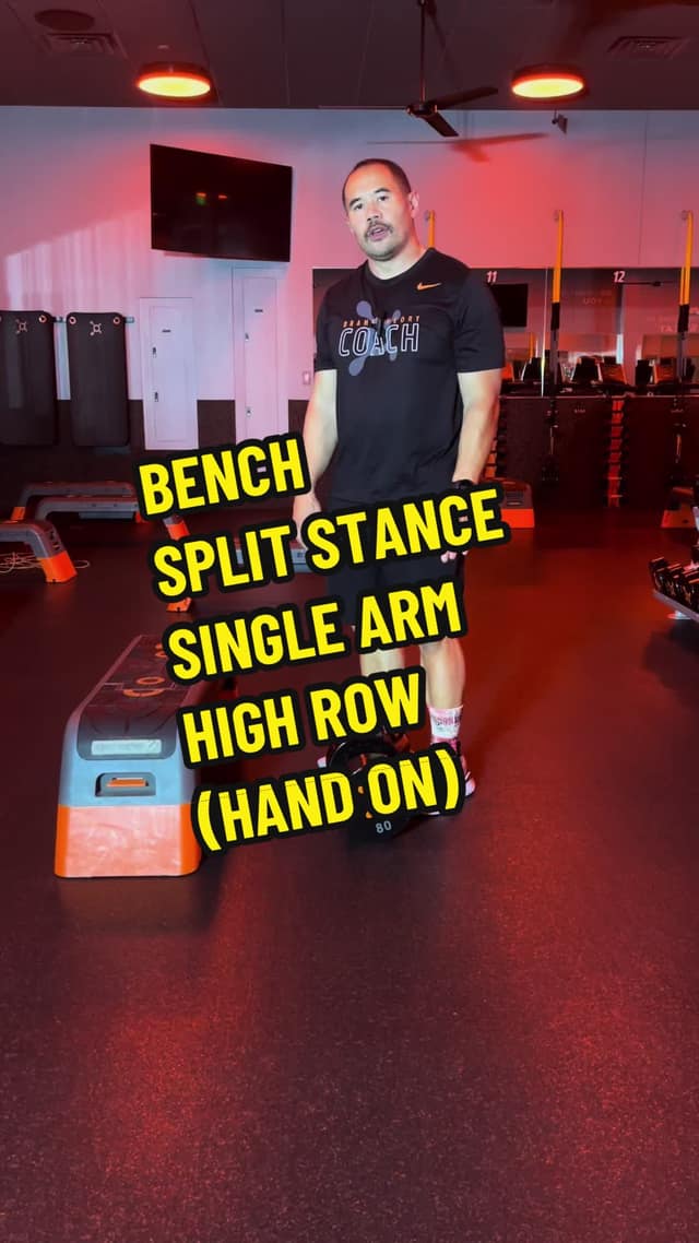 Bench Split Stance High Row (Hand on) TikTok preview