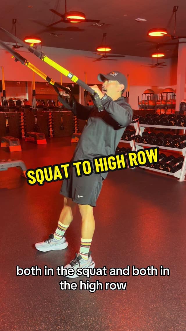 Strap Squat to High Row TikTok preview