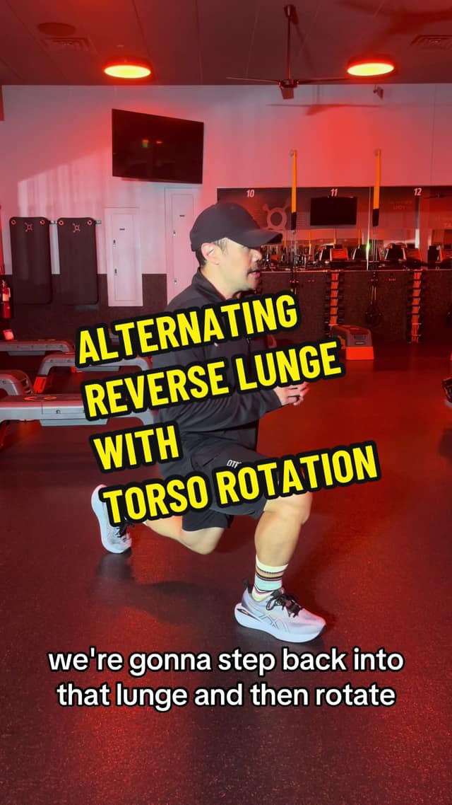 Alternating Reverse Lunge to Torso Rotation TikTok preview