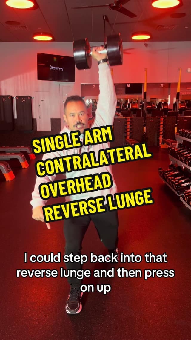 Single-Arm Contralateral Overhead Reverse Lunge TikTok preview