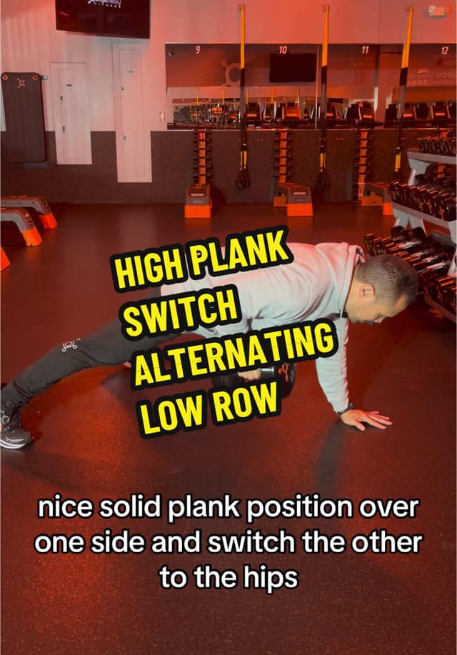 High Plank Alternating Low Row TikTok preview