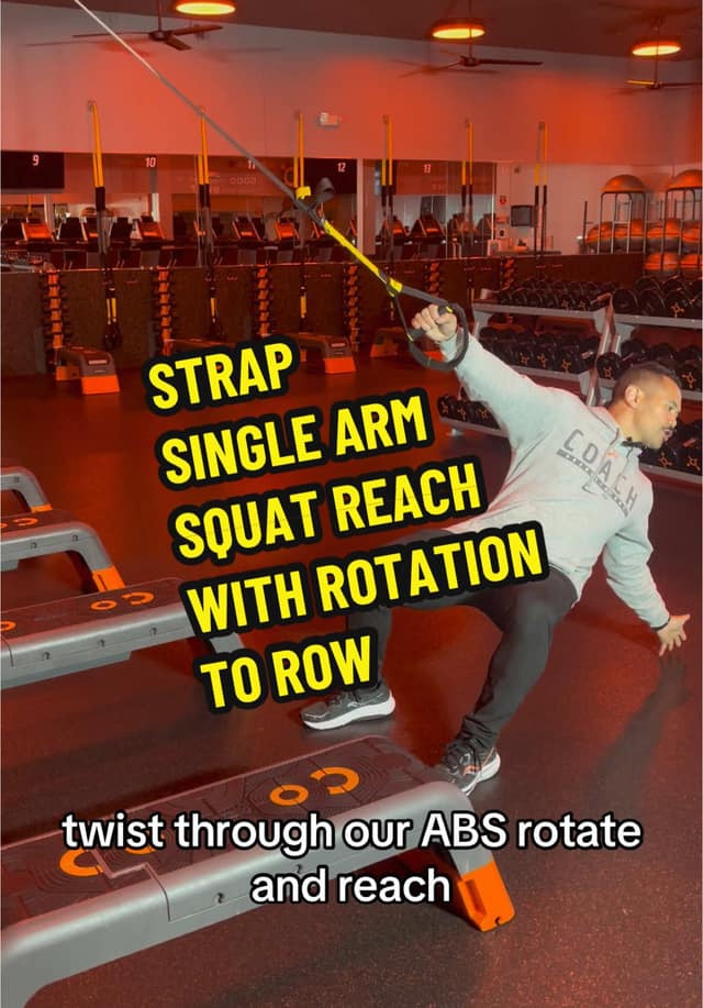 Strap Single-Arm Squat Reach with Rotation to Row TikTok preview