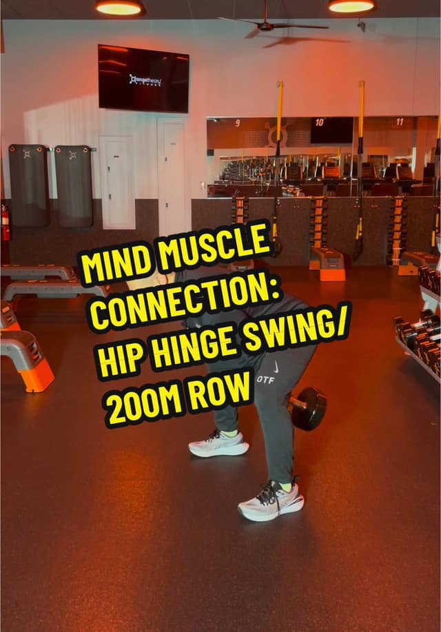 Hip Hinge Swing and 200m Row Coaching TikTok preview