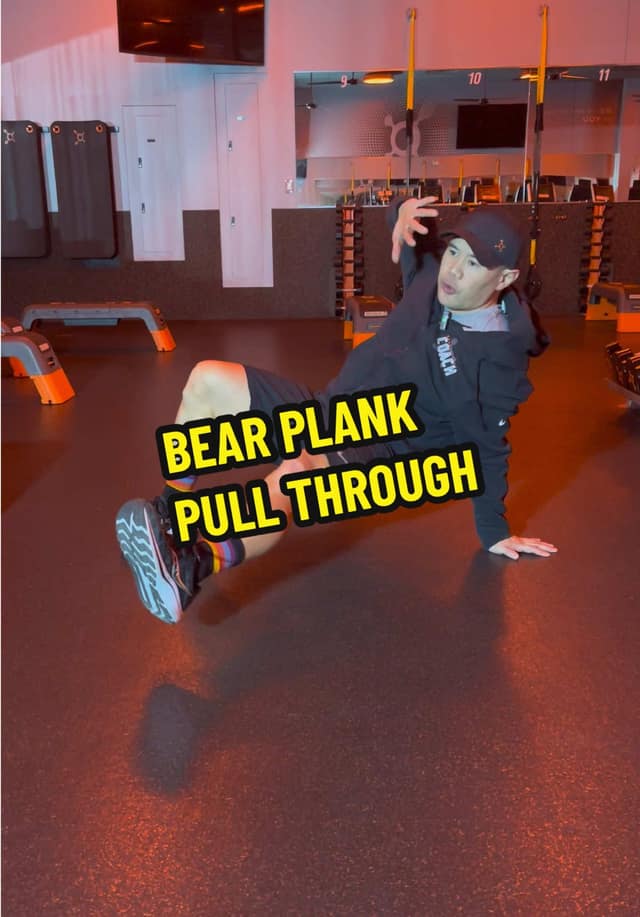 Bear Plank Pull Through TikTok preview