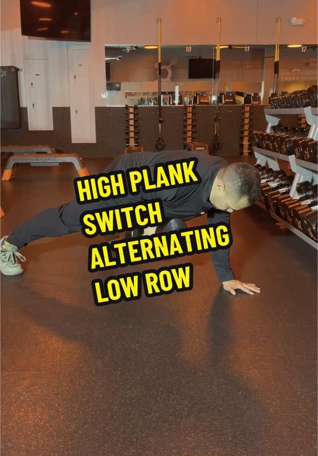 High Plank Alternating Low Row TikTok preview
