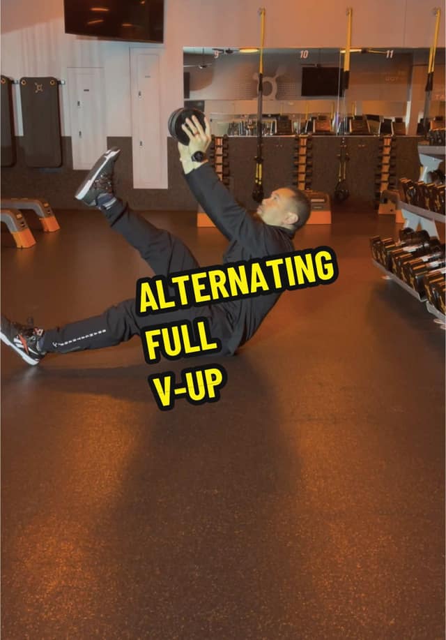 Dumbbell Alternating Full V-Up TikTok preview