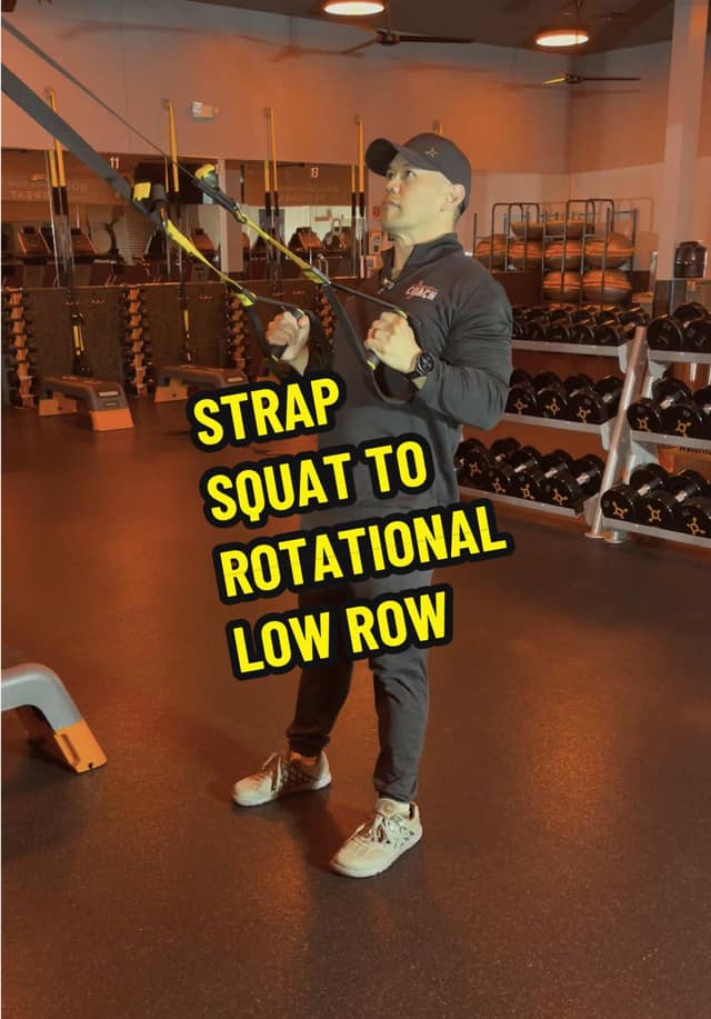 Strap Squat to Rotational Low Row TikTok preview