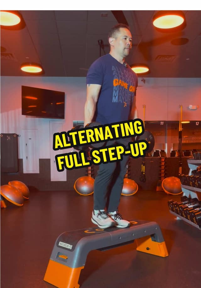 Dumbbell Alternating Full Step-Up TikTok preview