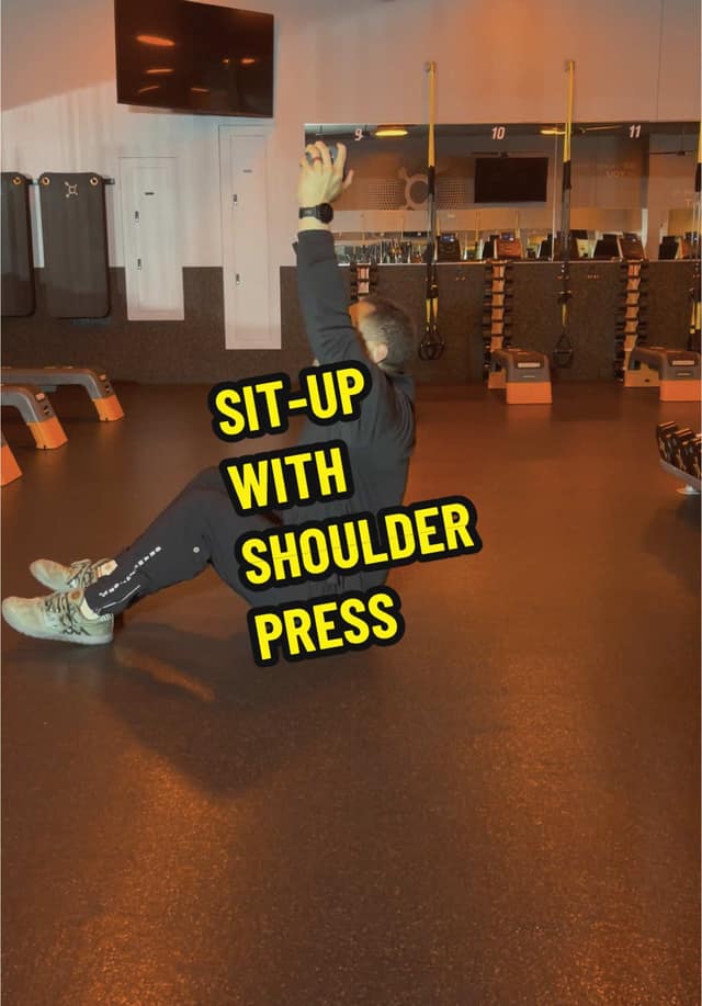 Sit-Up with Dumbbell Shoulder Press TikTok preview