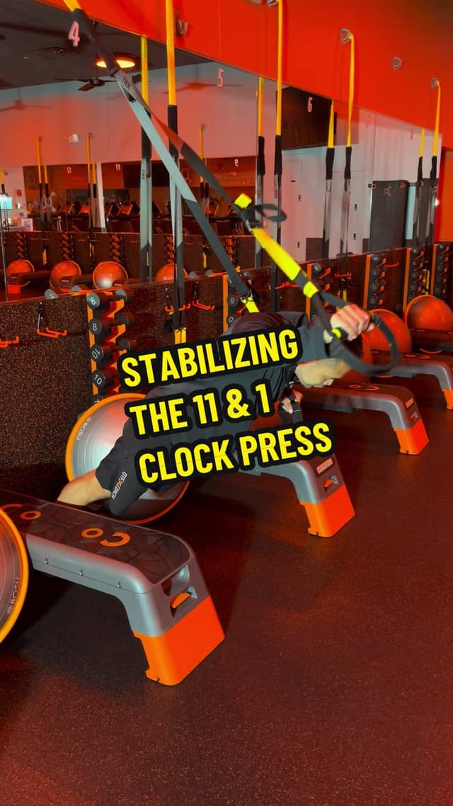 Stabilizing a TRX Clock Press TikTok preview