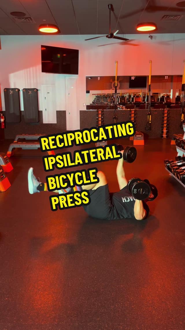 Reciprocating Ipsilateral Bicycle Press TikTok preview
