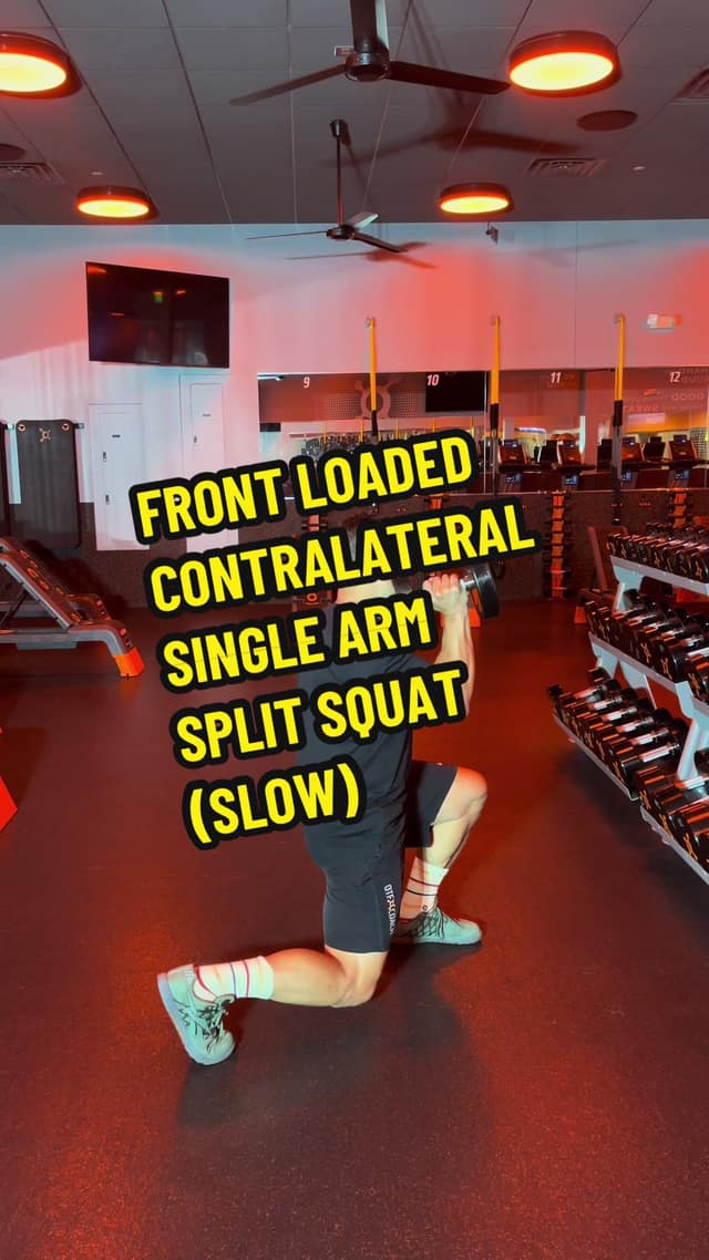 Front Loaded Contralateral Single Arm Split Squat (Slow) TikTok preview