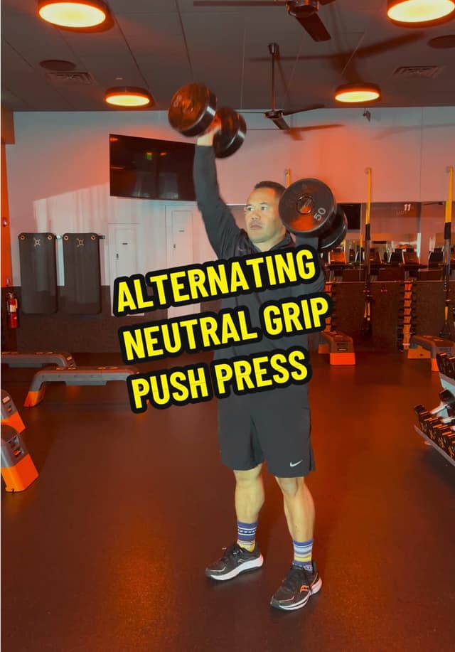 Alternating Neutral Grip Push Press TikTok preview