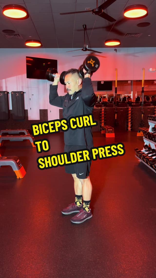 Biceps Curl to Shoulder Press TikTok preview