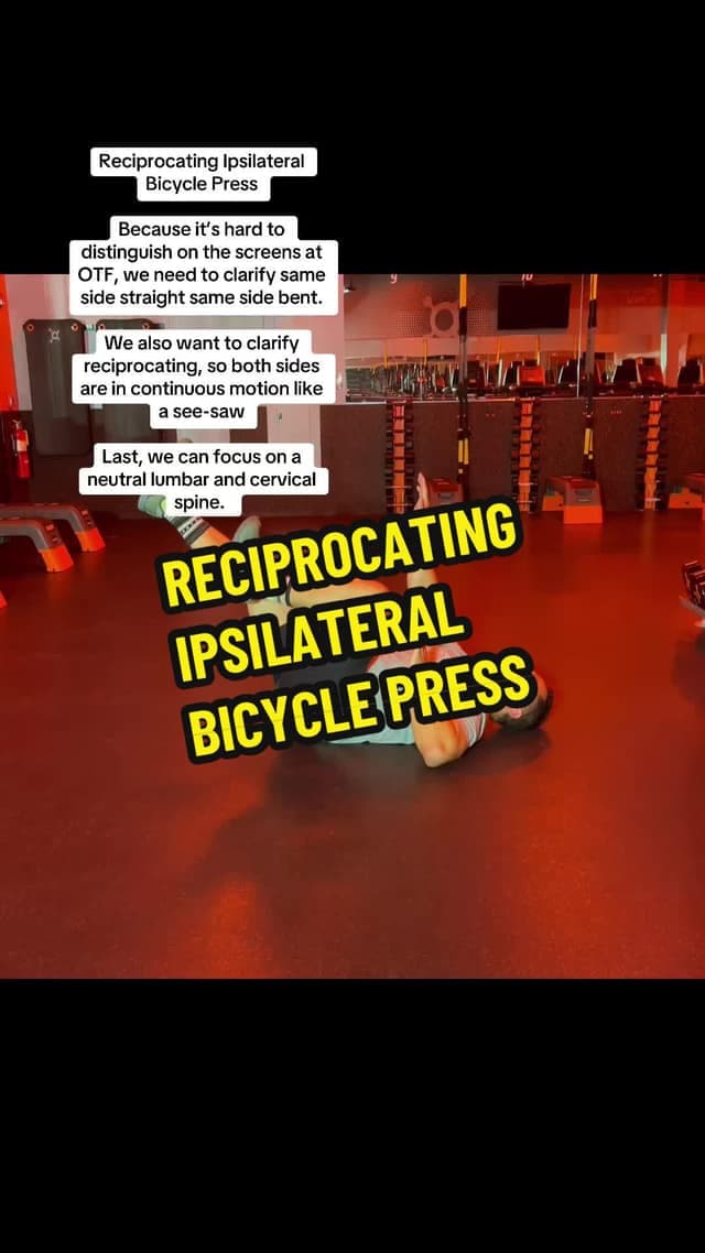 Reciprocating Ipsilateral Bicycle Press TikTok preview