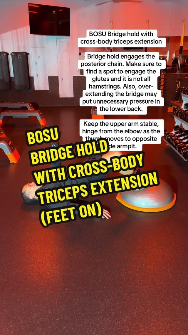 BOSU Bridge Cross-Body Triceps Extension TikTok preview