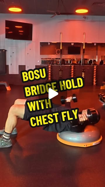 BOSU Bridge Hold with Chest Fly | OTF Exercise Directory
